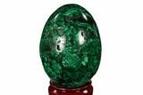 Stunning, Polished Malachite Egg - Congo #150314-1